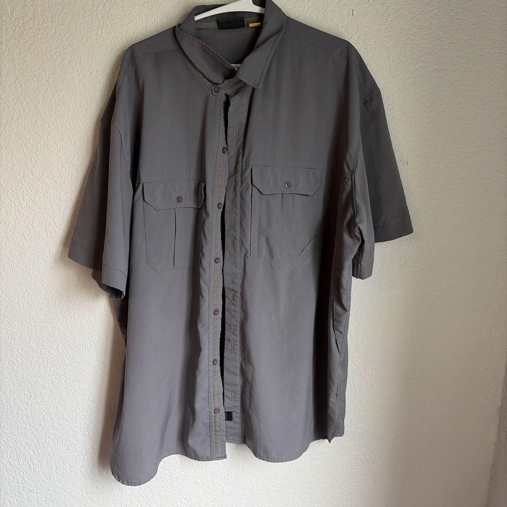 Cabela's Men's 2XL Outdoors Fishing Camping Button Down Short Sleeve Vent Shirt